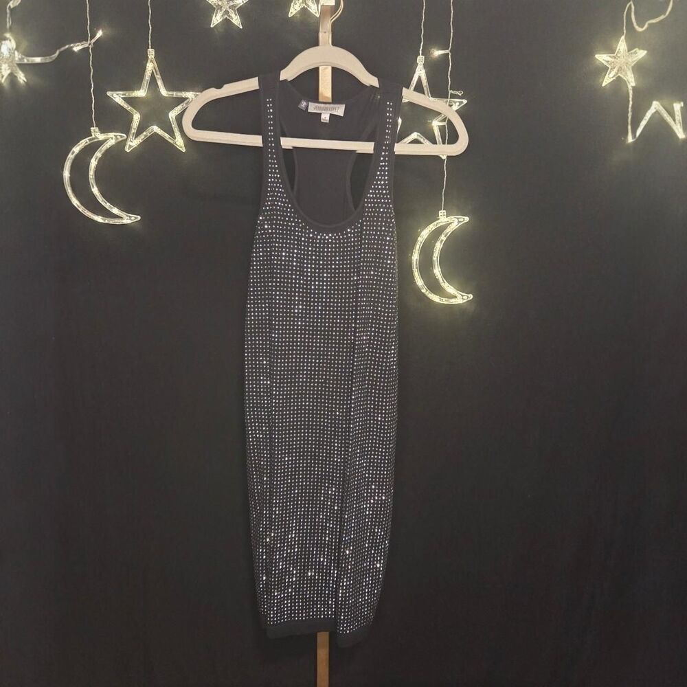 Jennifer-lopez Women's Black and Silver Going-out-dresses